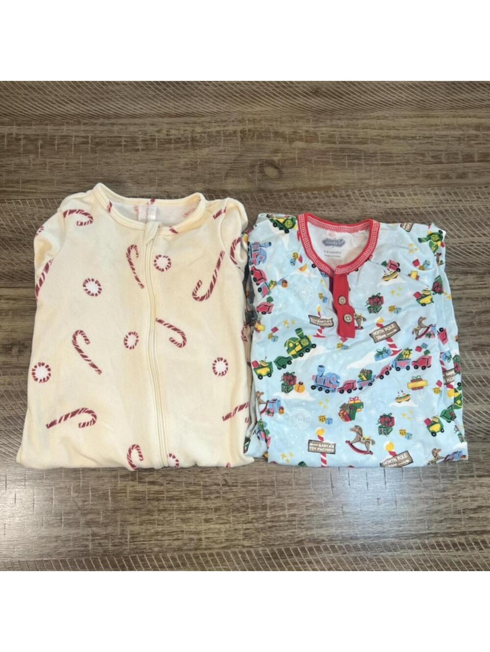 Baby Boy Christmas Sleeper Footed Pajama Bundle of 2 - Gerber & Mudpie, 6-9M